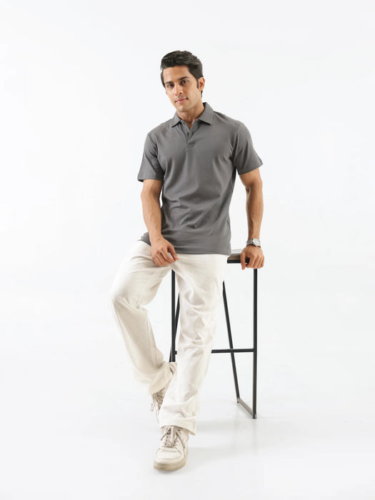 Men German Grey Polo T-shirt