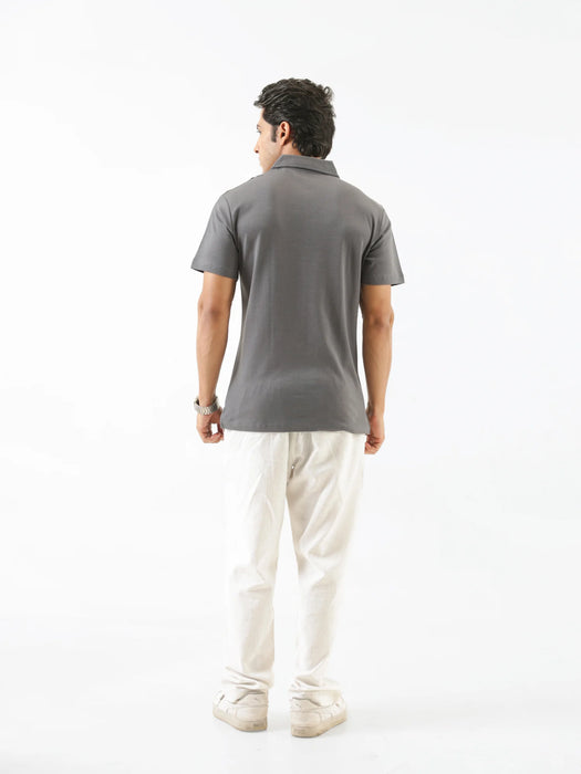 Men German Grey Polo T-shirt