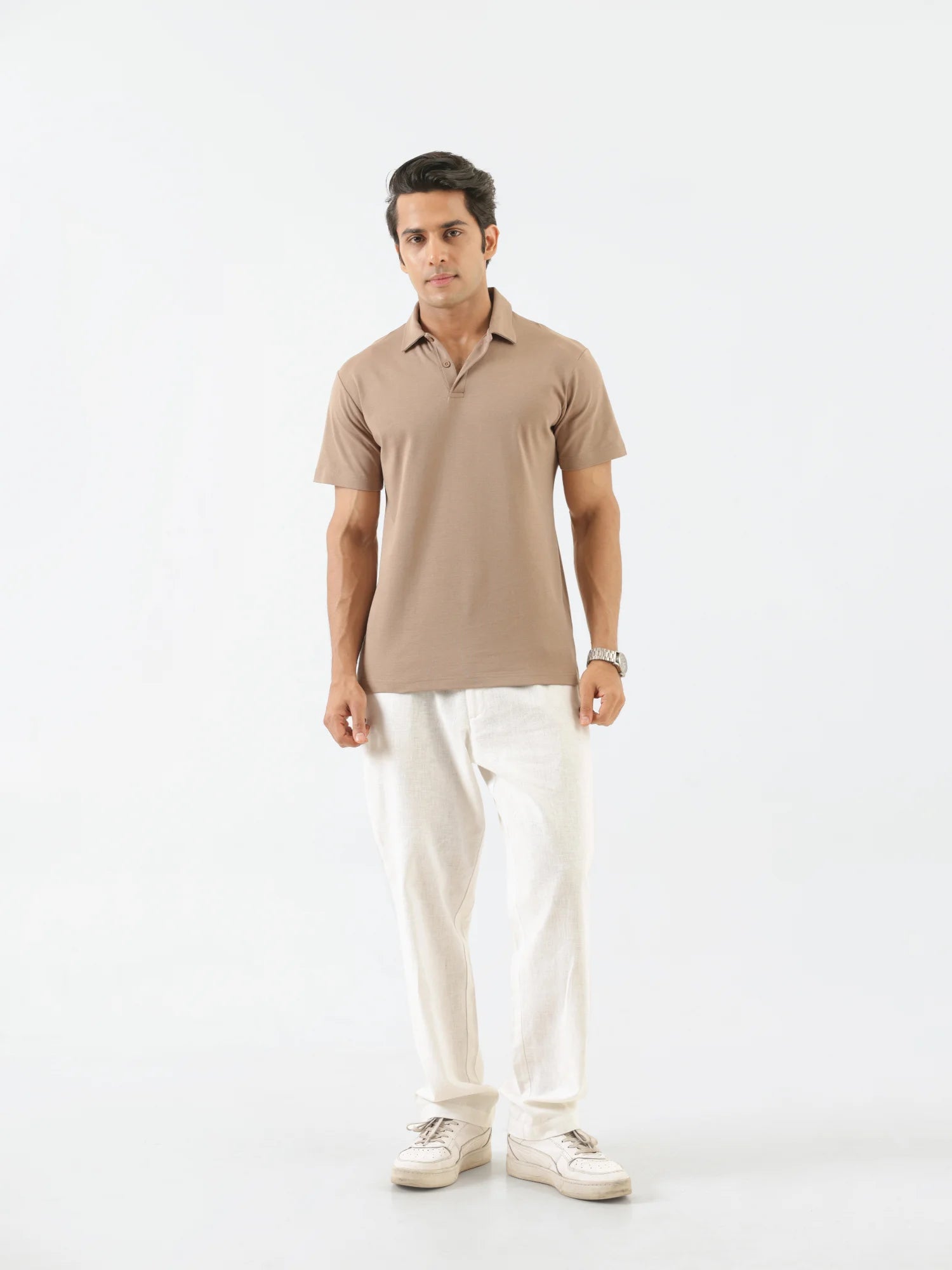 Men Mesa Taupe Polo T-shirt