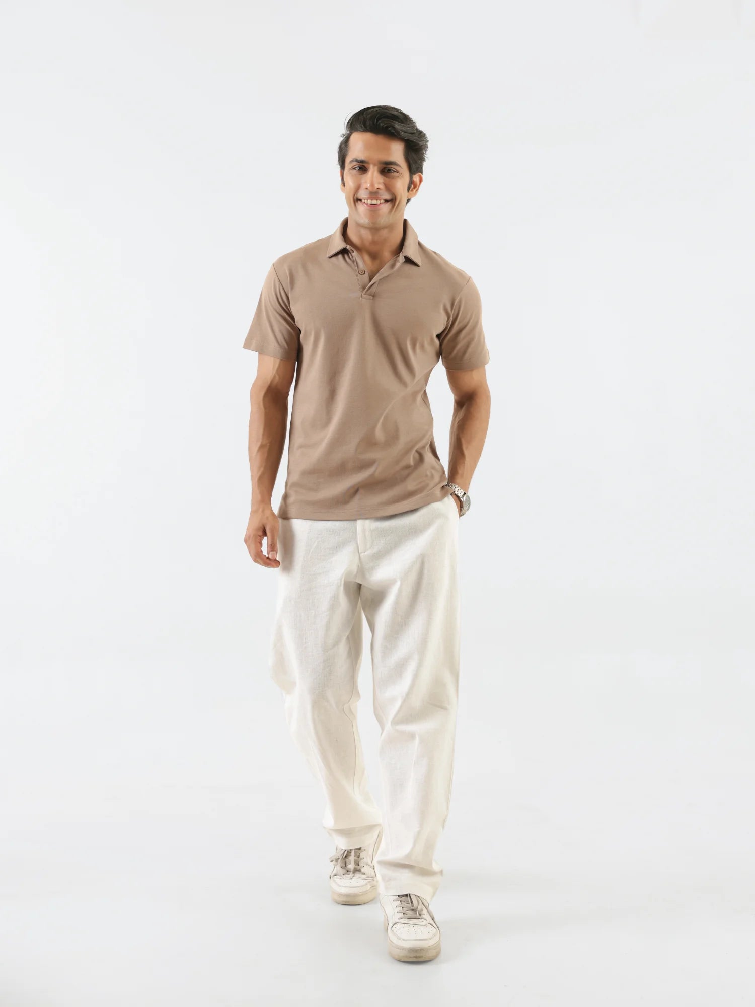 Men Mesa Taupe Polo T-shirt