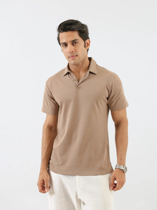 Men Mesa Taupe Polo T-shirt