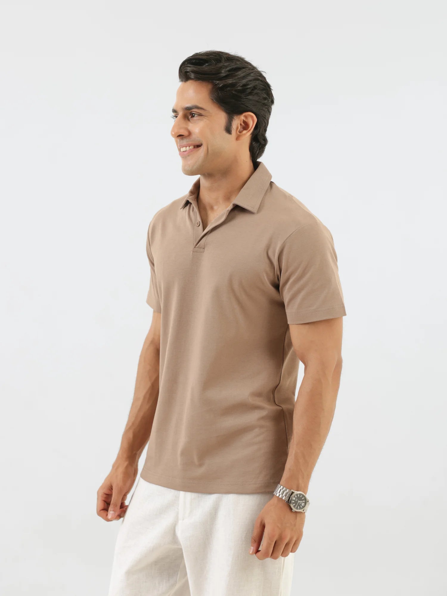 Men Mesa Taupe Polo T-shirt