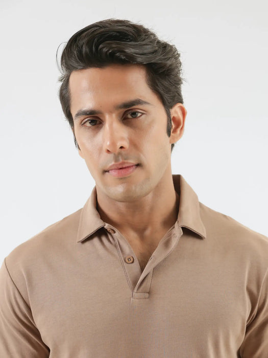 Men Mesa Taupe Polo T-shirt