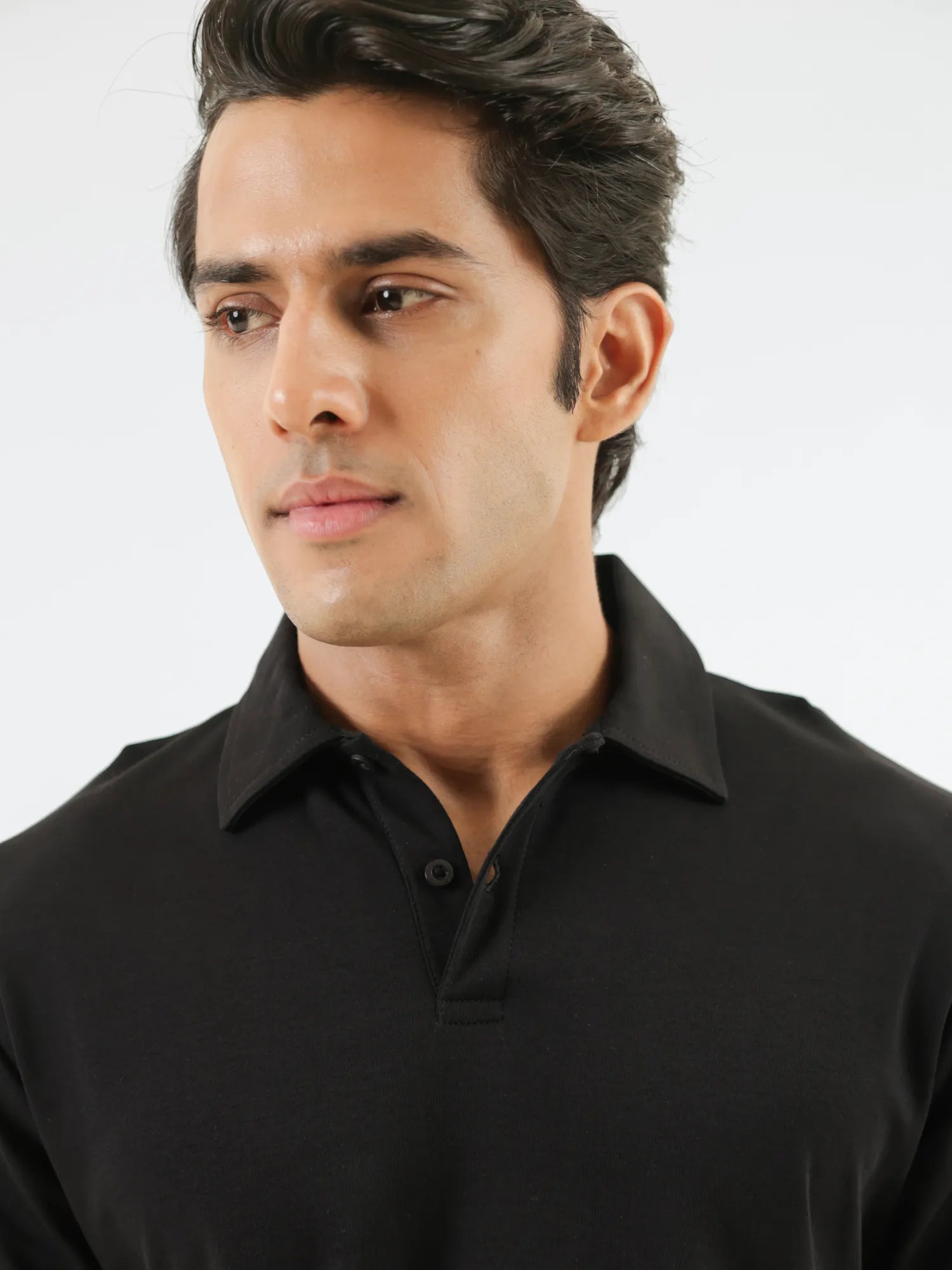 Men Black Polo T-shirt