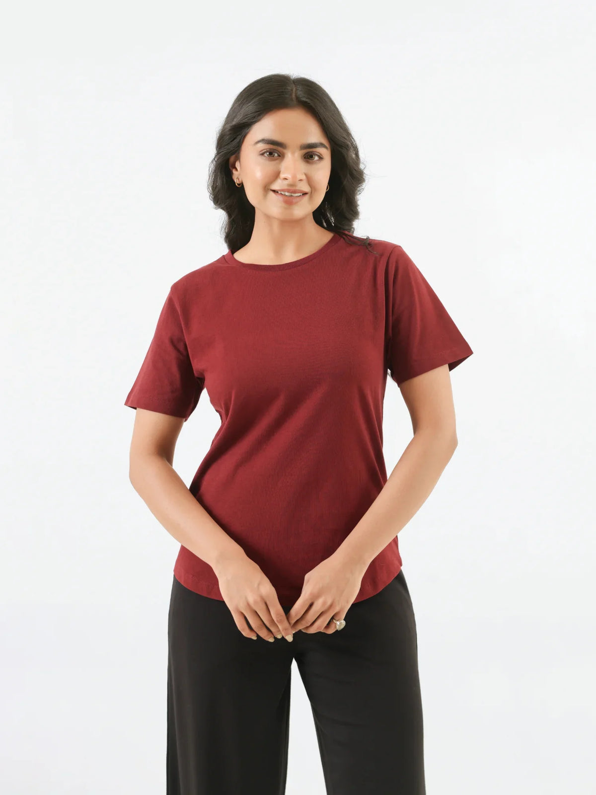 Pick Any 2 Women Round Neck T-shirt - Maroon