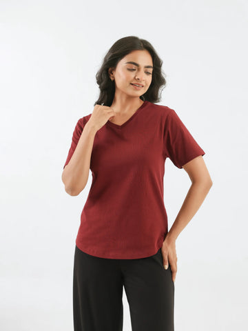 Women V Neck T-shirt