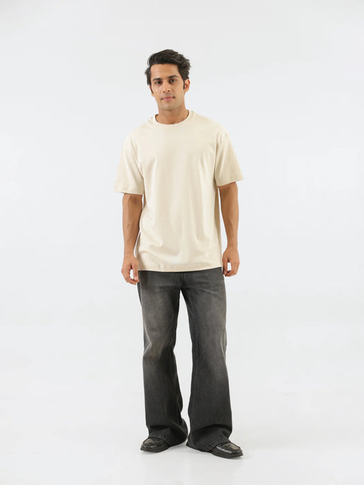Unisex Beige Oversized T-shirt