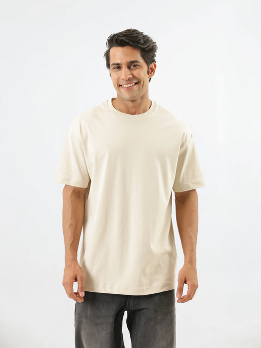 Unisex Beige Oversized T-shirt