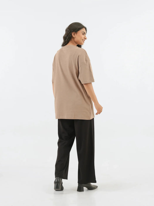 Women Mesa Taupe Oversized T-shirt - Mesa Taupe