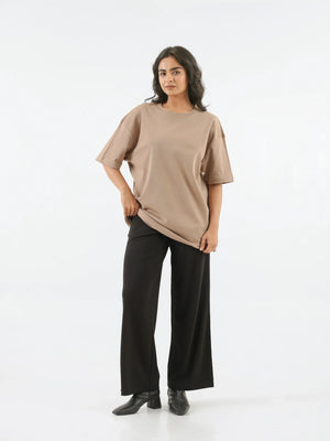Women Mesa Taupe Oversized T-shirt - Mesa Taupe