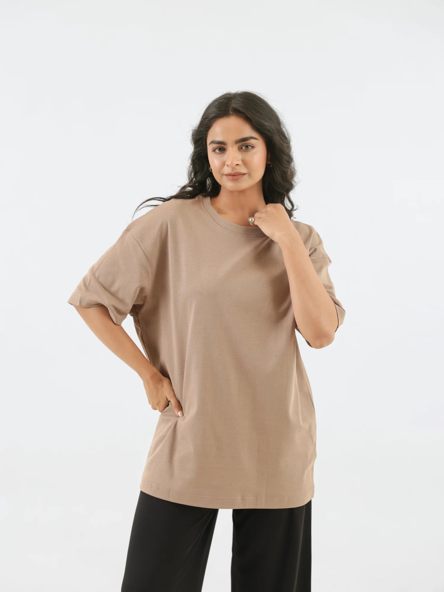 Unisex Mesa Taupe Oversized T-shirt