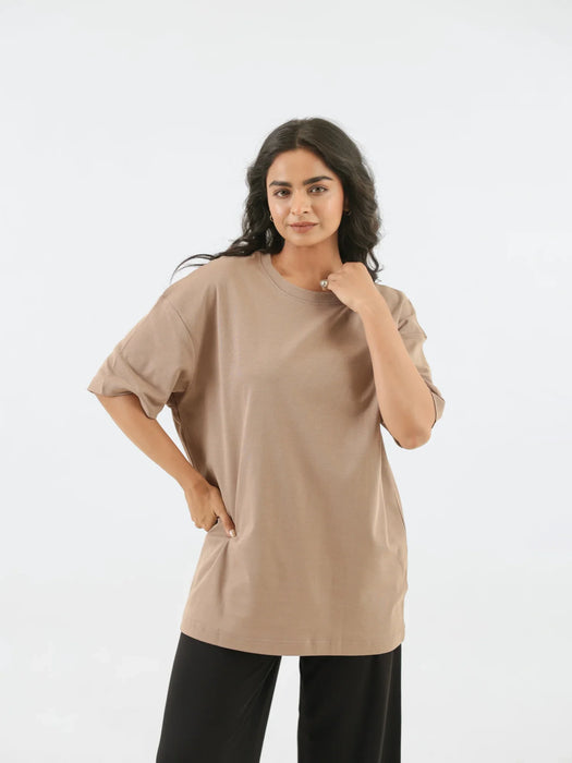 Women Mesa Taupe Oversized T-shirt - Mesa Taupe
