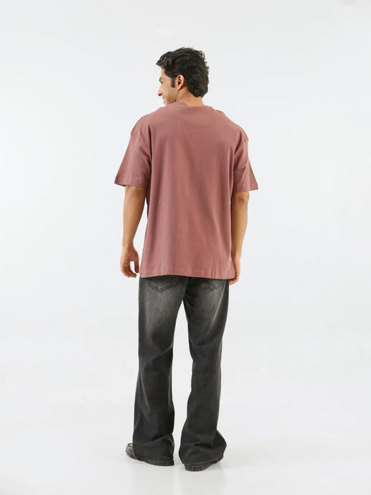Men Rose Taupe Oversized T-shirt - Rose Taupe