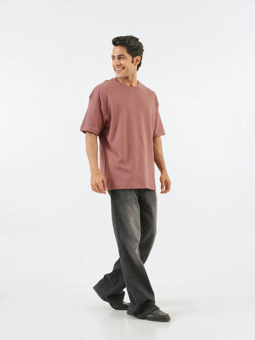 Men Rose Taupe Oversized T-shirt - Rose Taupe