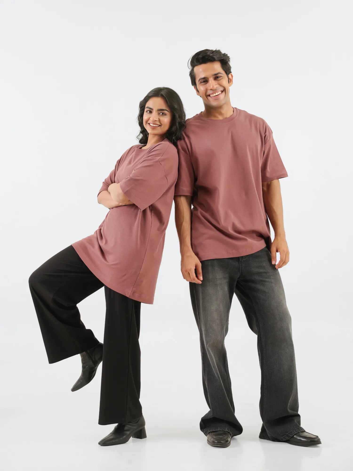 Unisex Rose Taupe Oversized T-shirt