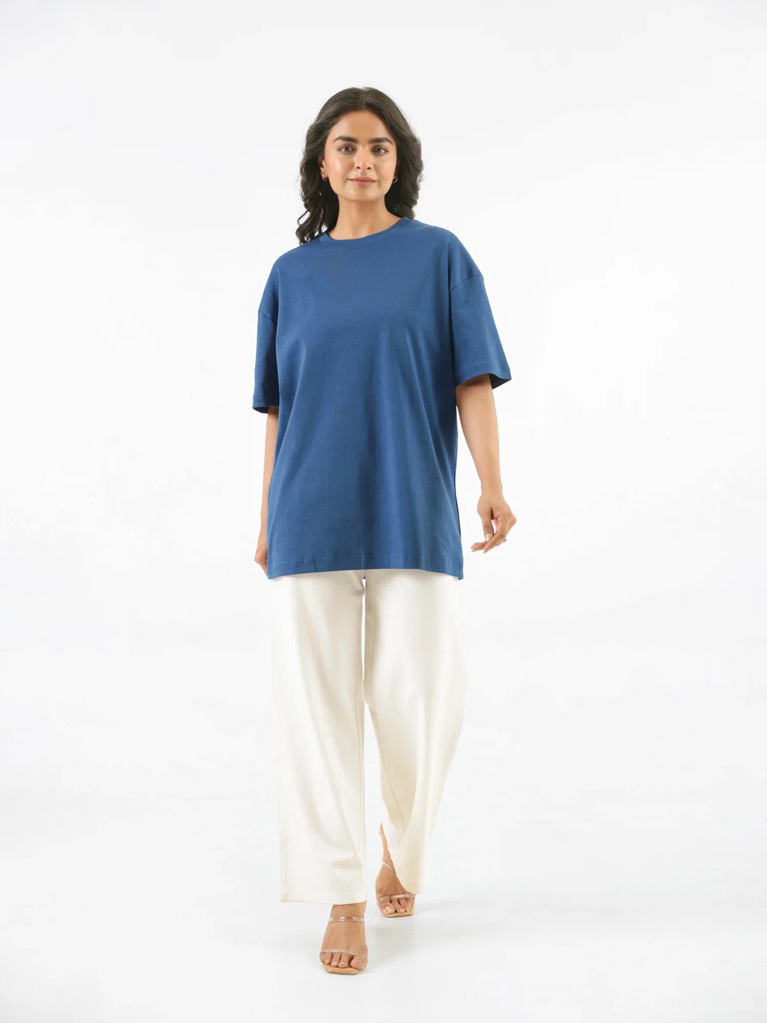 Women Midnight Blue Oversized T-shirt - Midnight Blue