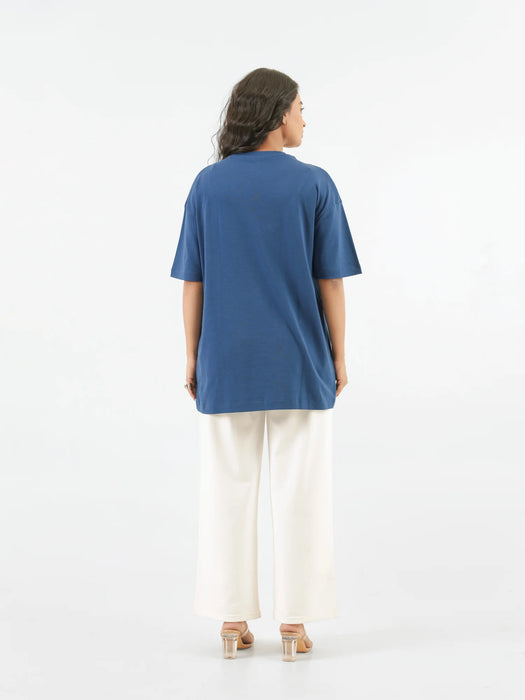 Unisex Midnight Blue Oversized T-shirt