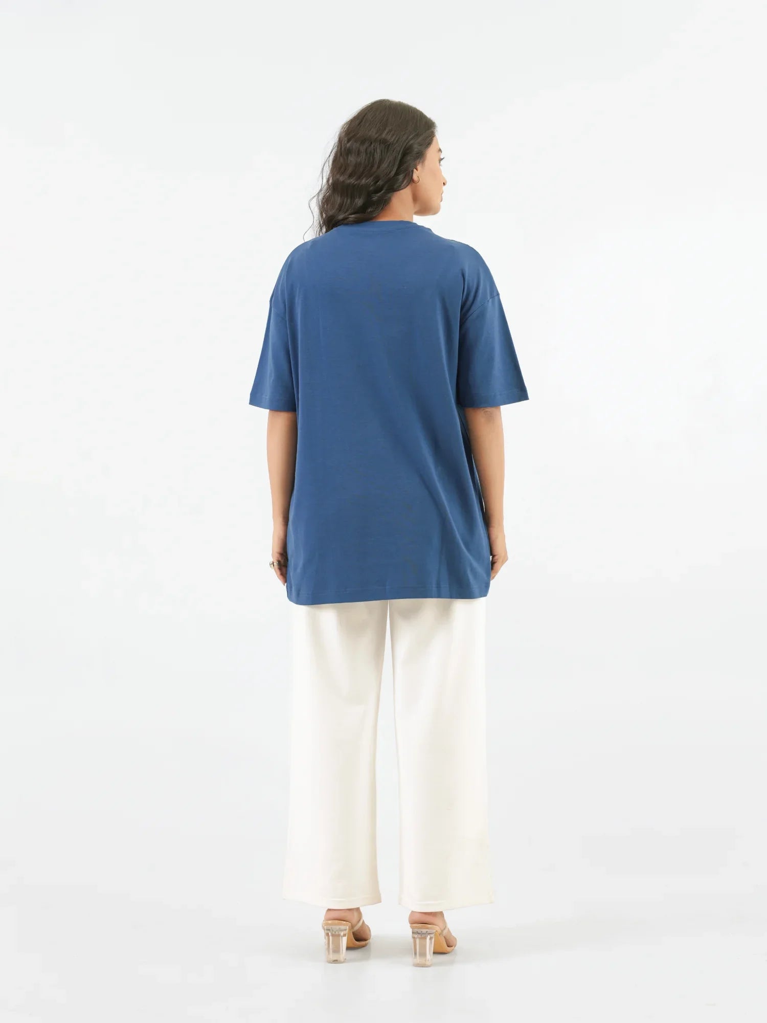 Women Midnight Blue Oversized T-shirt - Midnight Blue