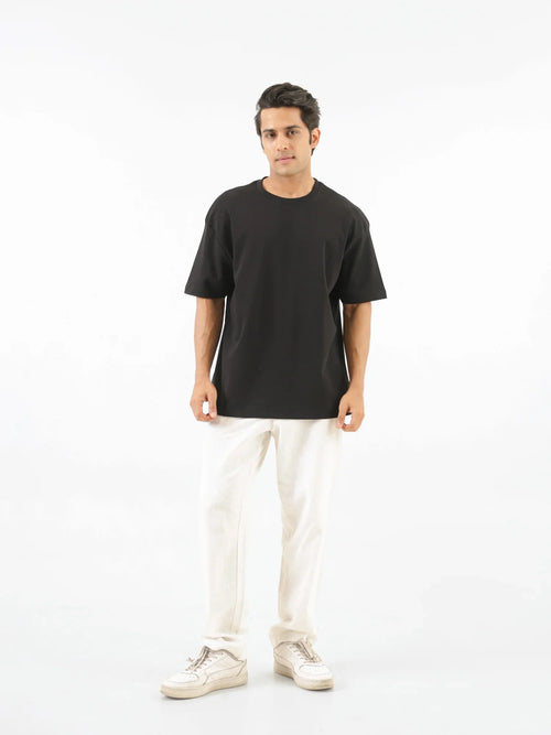 Men Black Oversized T-shirt