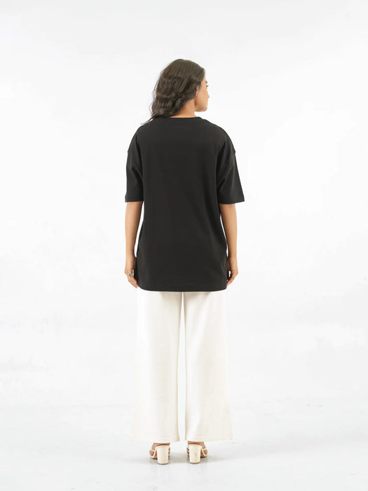 Unisex Black Oversized T-shirt