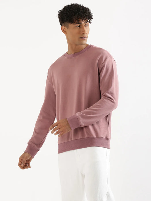 Unisex Rose Taupe Round Neck Sweatshirt