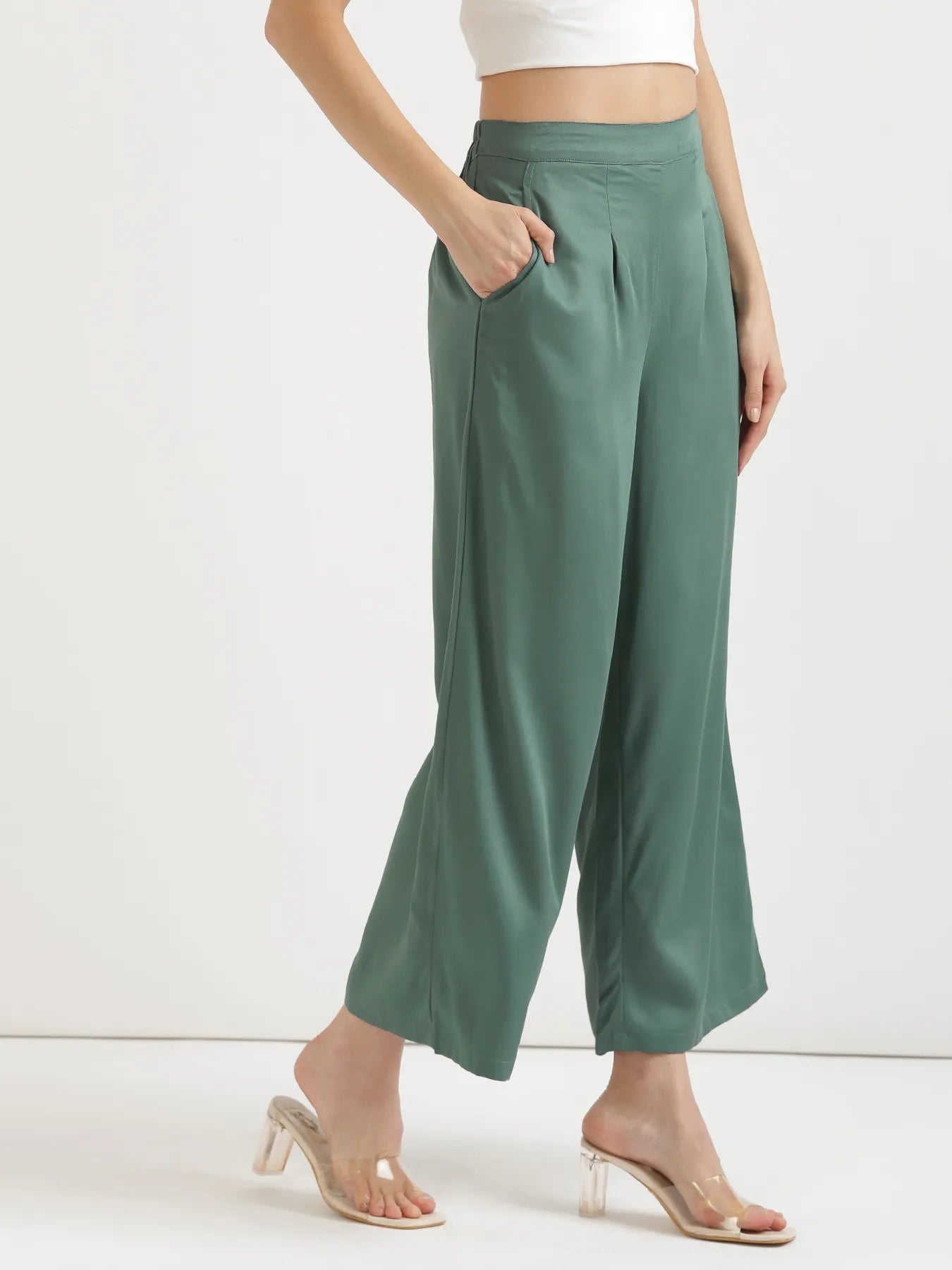 Women Jade Viscose Palazzo Pant