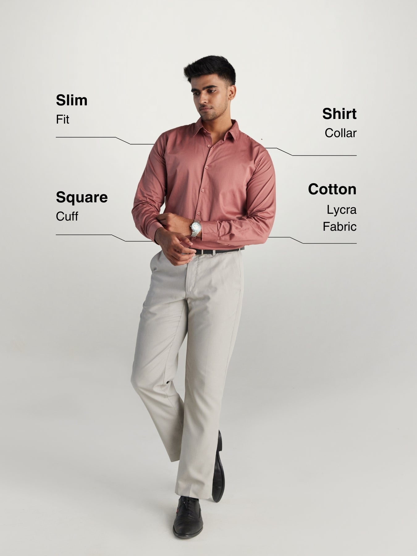 Rose Taupe Formal Shirt