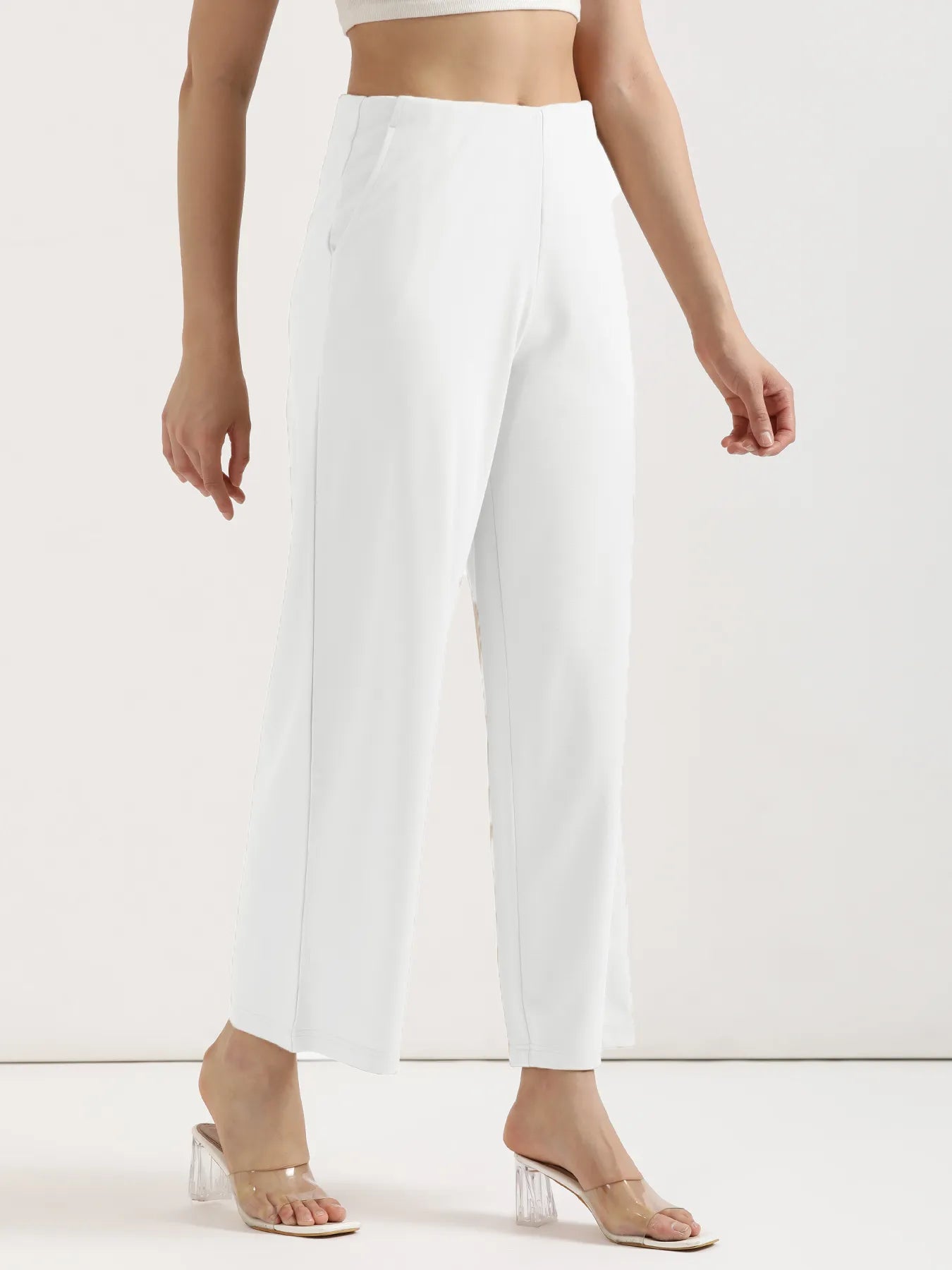 Women White Wide Leg Pants