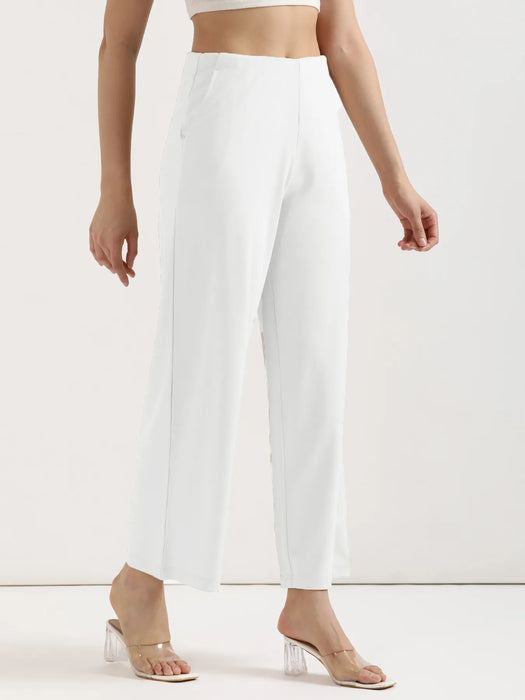 Women White Wide Leg Pants