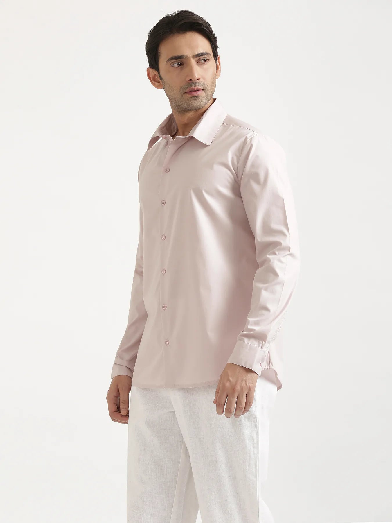 Men Mauve Pink Better Cotton Full Sleeve Shirt