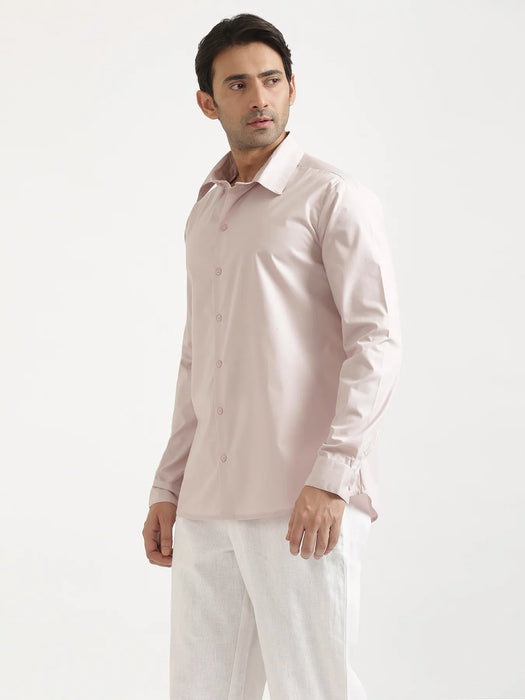 Men Mauve Pink Better Cotton Full Sleeve Shirt