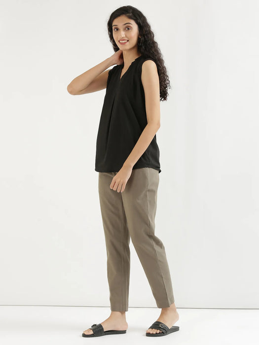 Women Grey Cotton Pant