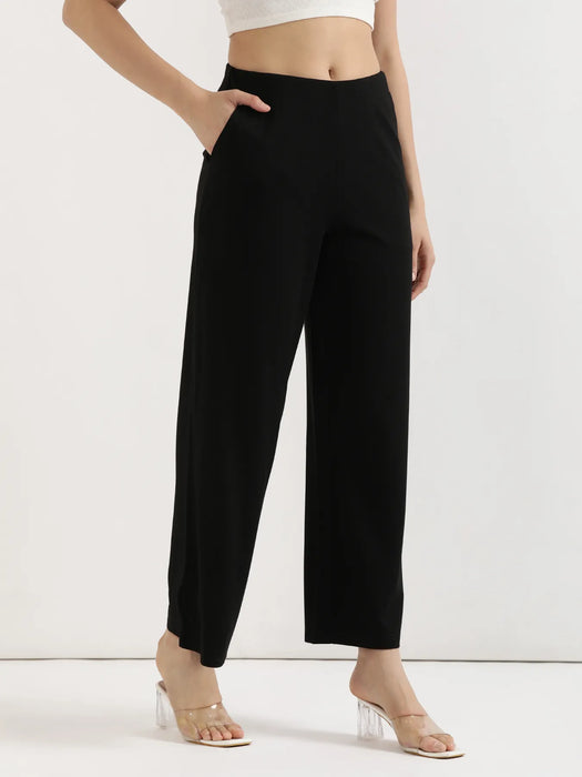 Women Black Wide Leg Pants