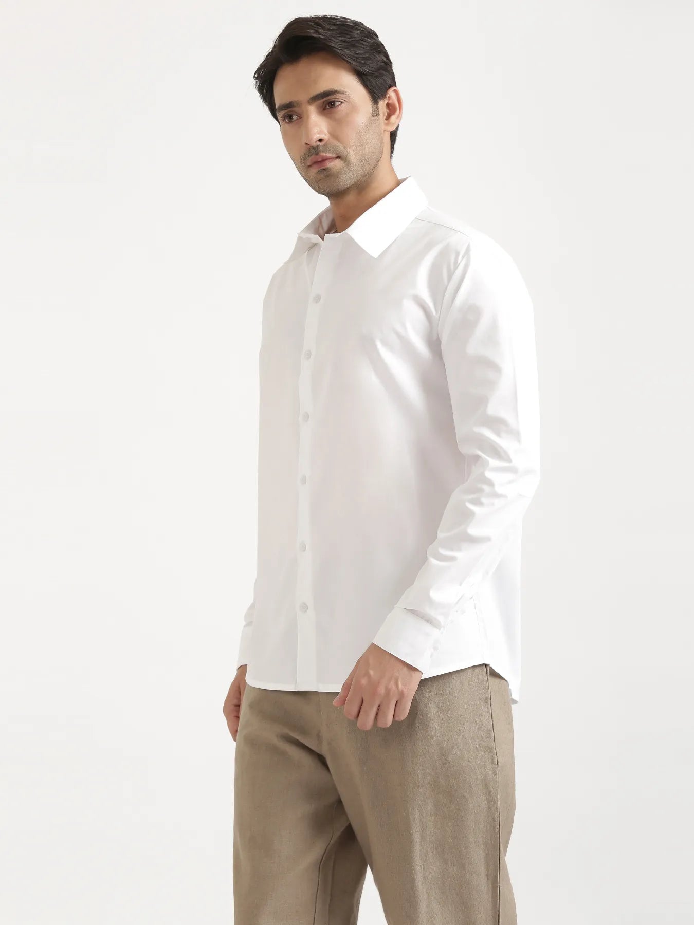 Men White Better Cotton Full Sleeve Shirt