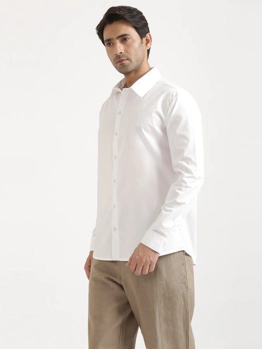 Men White Better Cotton Full Sleeve Shirt