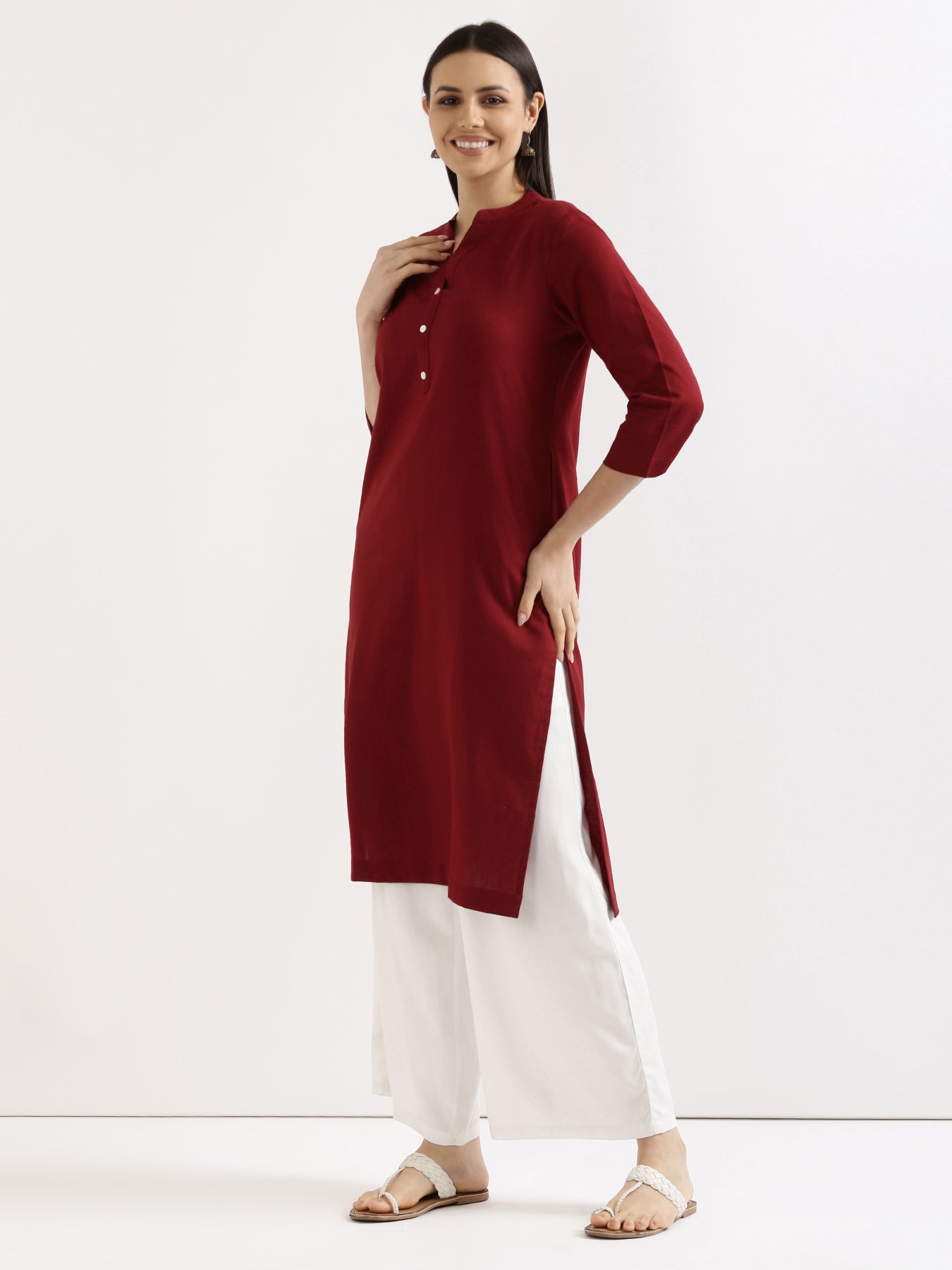 AIRY LINEN LONG KURTAS