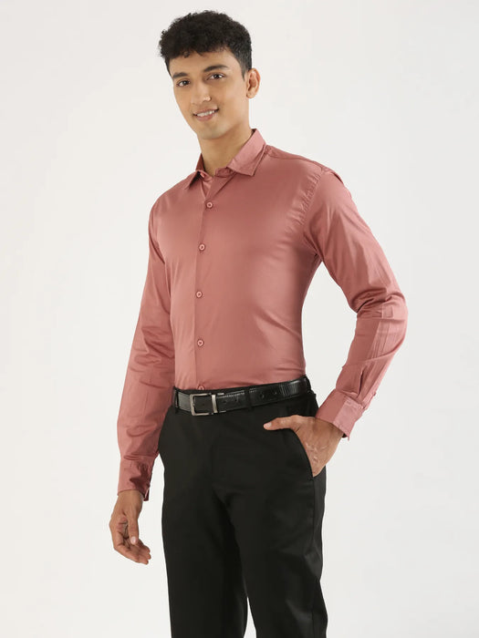 Men Rose Taupe Formal Shirt