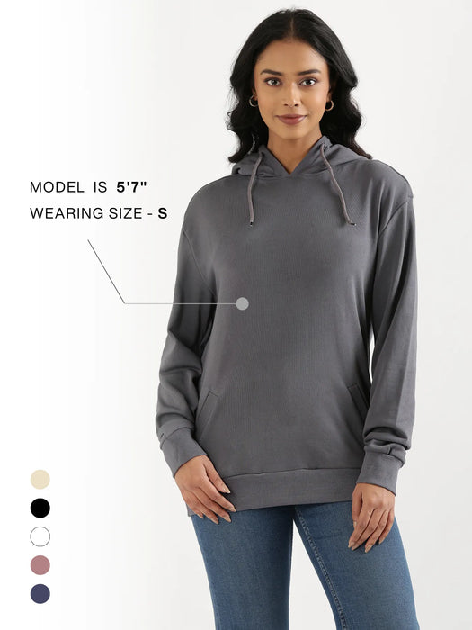 Unisex Grey Pullover Fleece Hoodie