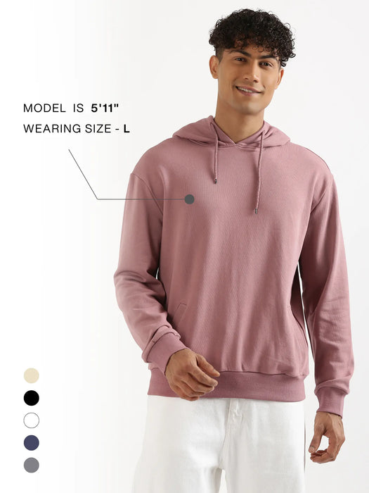 Unisex Rose Taupe Pullover Fleece Hoodie