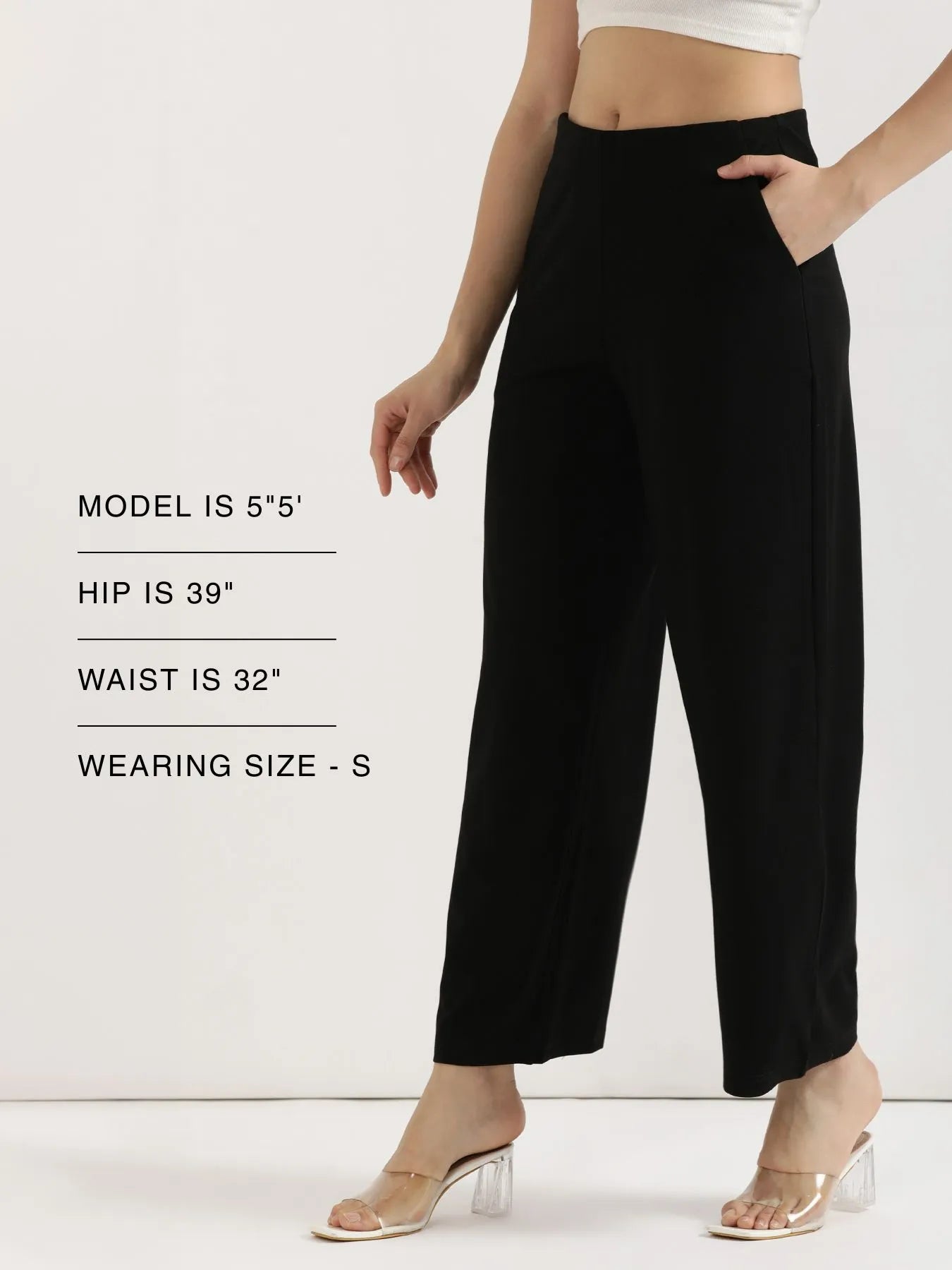 Women Black Wide Leg Pants