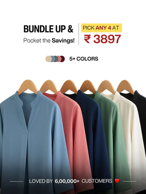Pick Any 4 Women Viscose Pleated Top