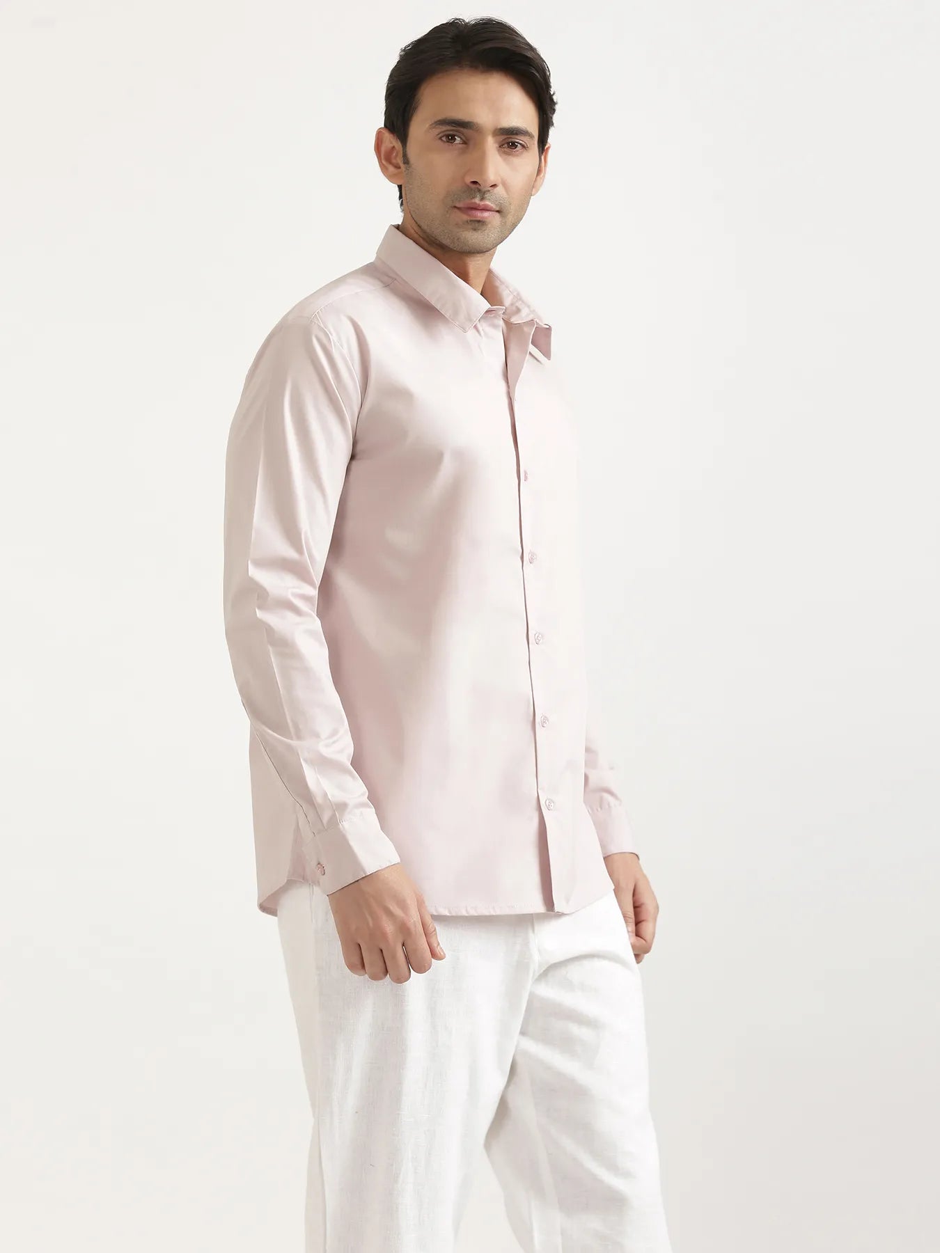 Men Mauve Pink Better Cotton Full Sleeve Shirt