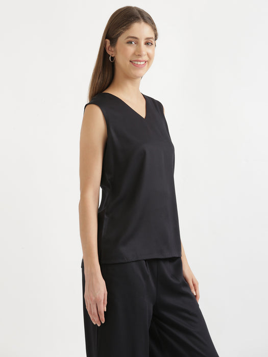 Black Viscose Coord Set