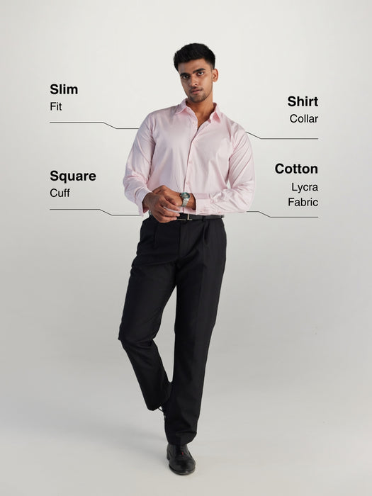 Men Light Pink Formal Shirt