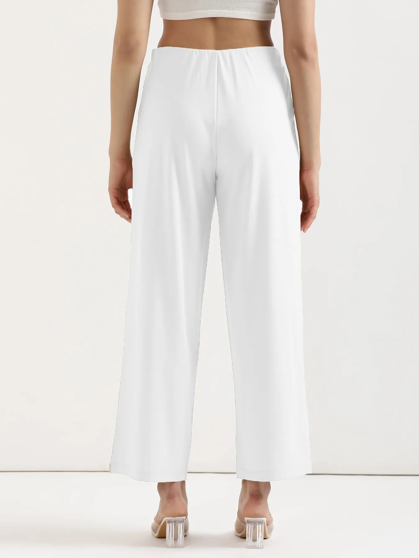 Women White Wide Leg Pants