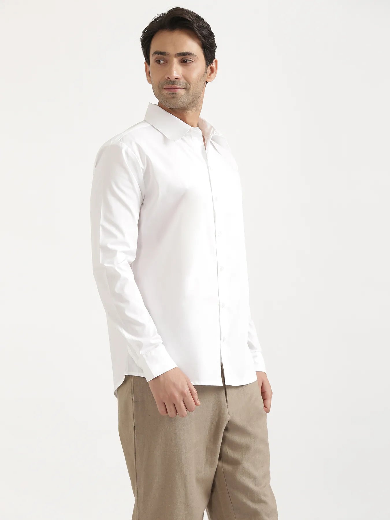 Men White Better Cotton Full Sleeve Shirt