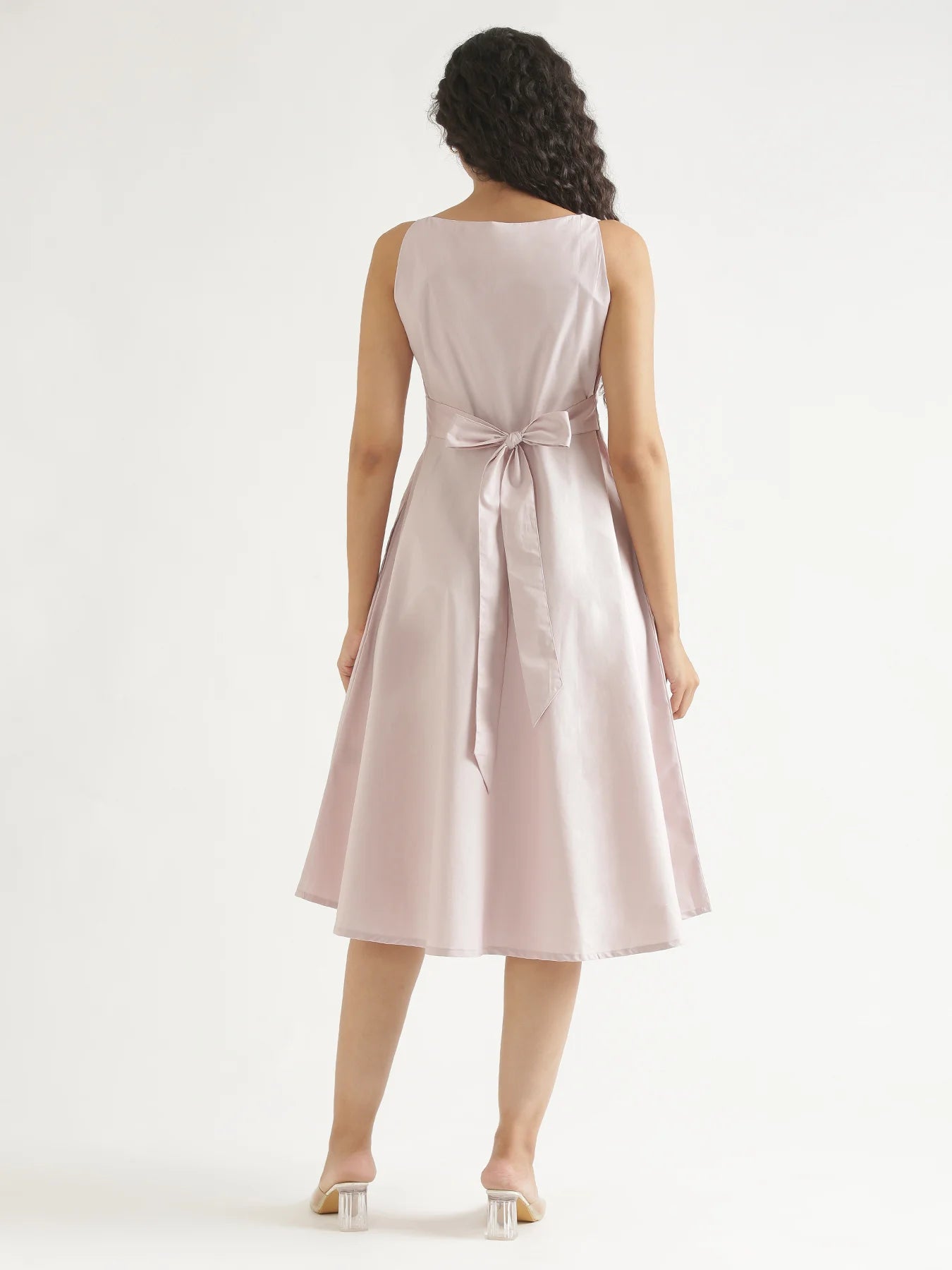 Women Mauve Pink Better Cotton Flared Dress