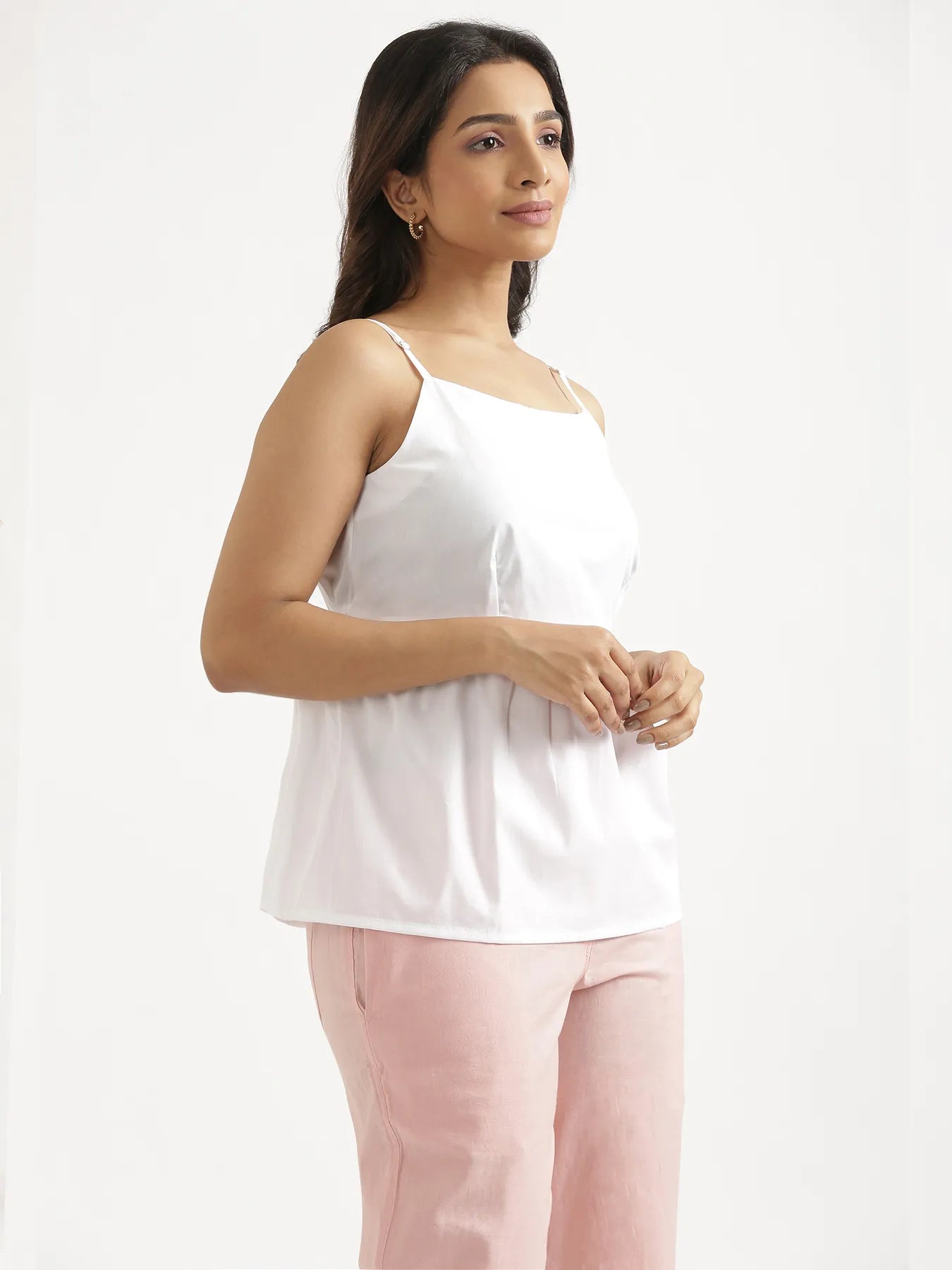 Women White Better Cotton Peplum Top