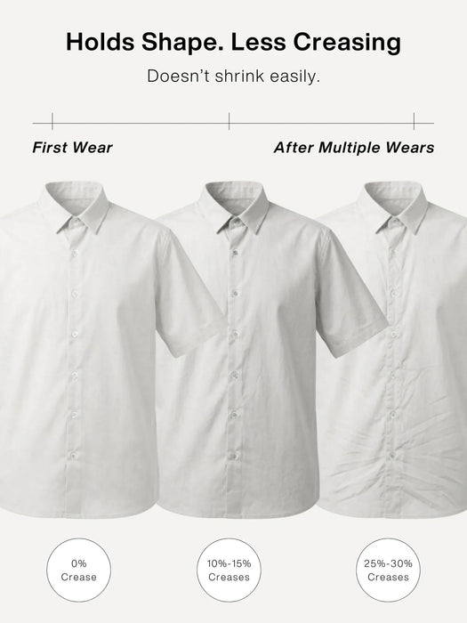 Men White Better Cotton Short Sleeve Shirt