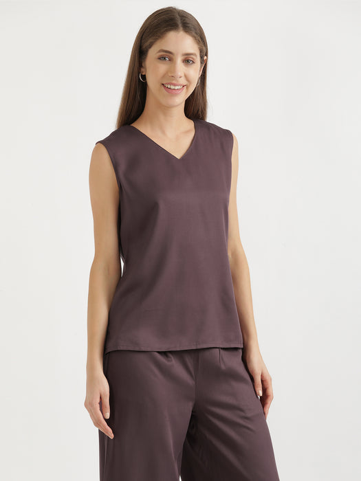 Brinjal Viscose Coord Set